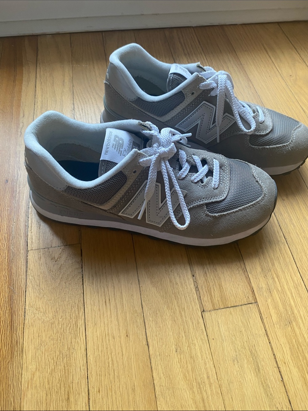 New Balance Classic 574 Women’s Sneakers in Gray and White
